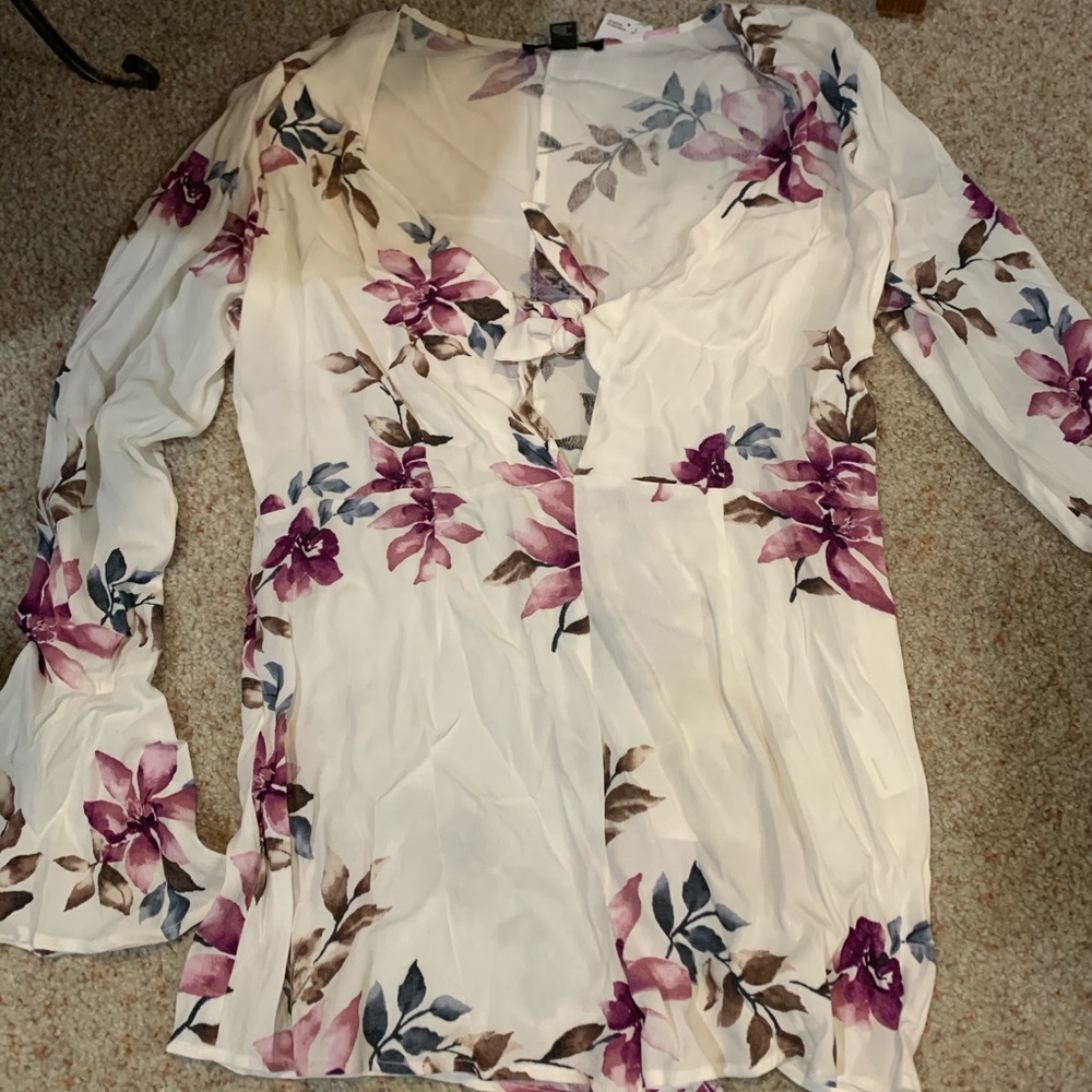 White floral romper